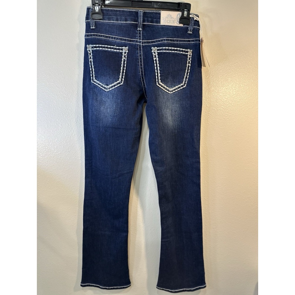 Rockin C Kids Jeans Size 14 Dark Wash NWT - Picture 4 of 7